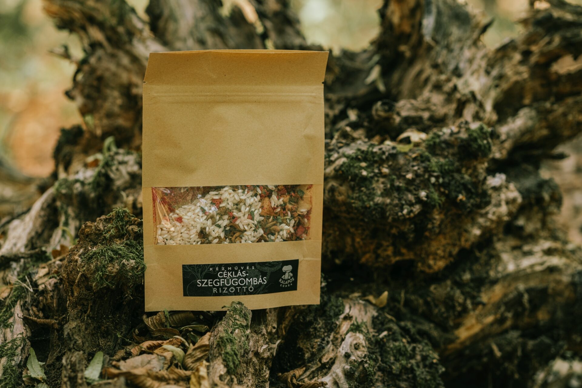 Céklás-szegfűgombás rizottó